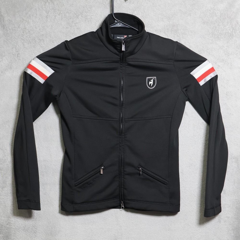 Toni Sailer Jacket Womens 8 Black Softshell Stretch Ski Track Full Zip 213206